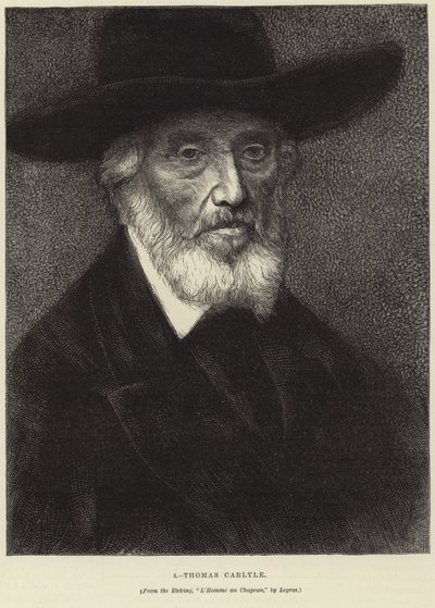 トーマス・カーライルの肖像 作： Alphonse Legros