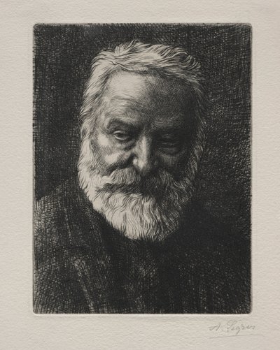 ヴィクトル・ユーゴーの肖像（二皿目） 作： Alphonse Legros