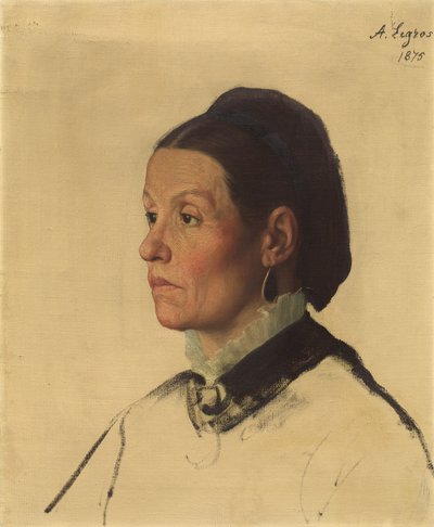 女性の肖像 作： Alphonse Legros