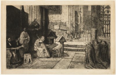スペイン教会の行列 作： Alphonse Legros