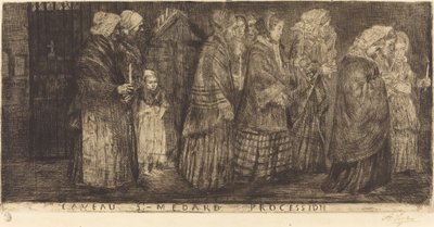 聖メダールの墓の行列 作： Alphonse Legros