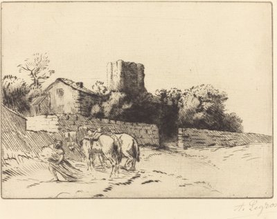 Rectory Wall Le mur du presbytere. 作： Alphonse Legros