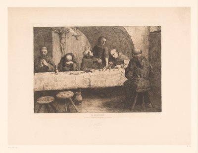 祈祷僧がいる食堂 Le réfectoire (オブジェクトのタイトル) 作： Alphonse Legros