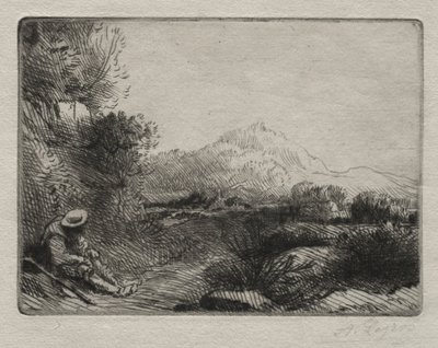 旅行者の残りの部分 作： Alphonse Legros