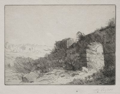 ローマ時代の遺跡。 作： Alphonse Legros