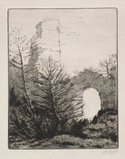 修道院の遺跡。 作： Alphonse Legros