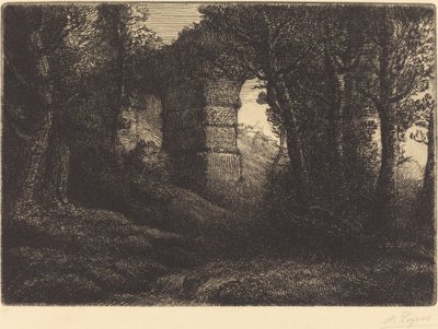 古代の水道橋の遺跡 作： Alphonse Legros