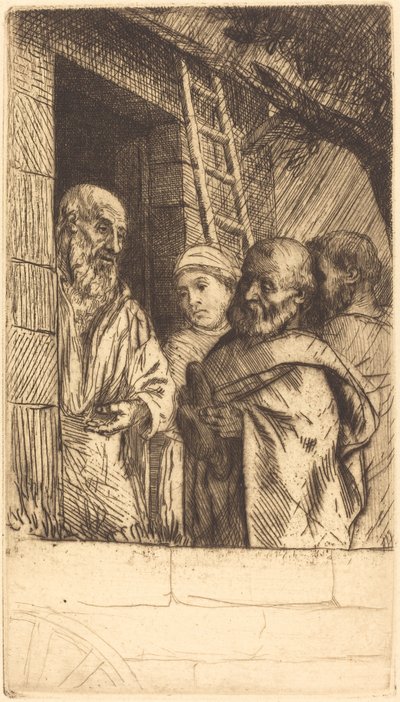 ボノム・ミゼール・サン・ピエール・エ・サンの扉の聖ペテロと聖パウロ.... 作： Alphonse Legros