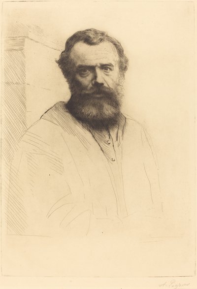 自画像、三皿目 作： Alphonse Legros