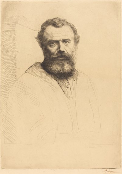自画像、三皿目 作： Alphonse Legros