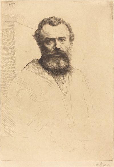 自画像、3 枚目のプレート、1880 年。 作： Alphonse Legros