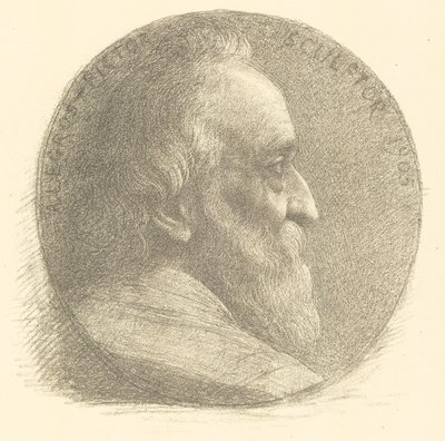 自画像 メダリオン No.1 9皿 作： Alphonse Legros