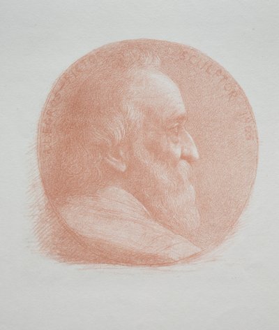 自画像 メダリオン2号（11皿） 作： Alphonse Legros