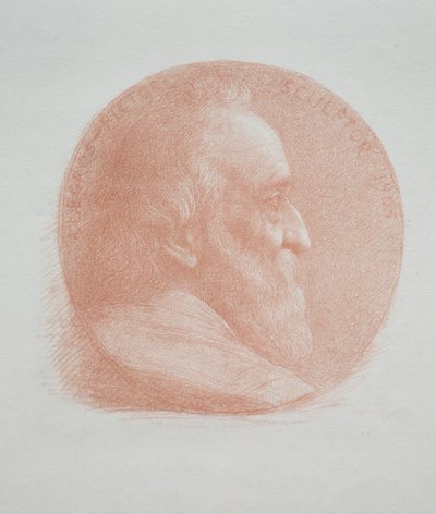 自画像、メダリオン第2版第11版。 作： Alphonse Legros