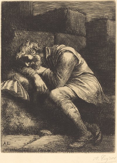 眠れる乞食 作： Alphonse Legros