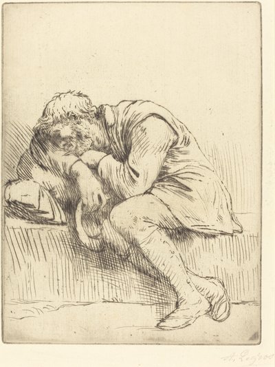 眠れる乞食 作： Alphonse Legros