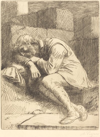 眠れる乞食 作： Alphonse Legros