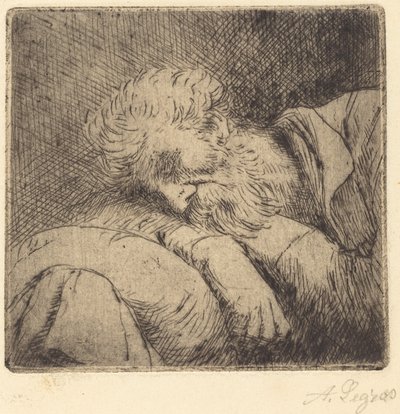 Sleeping Beggar 寝ているBeggar。 作： Alphonse Legros
