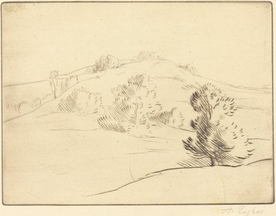 小さな丘 (Le coteau) 作： Alphonse Legros