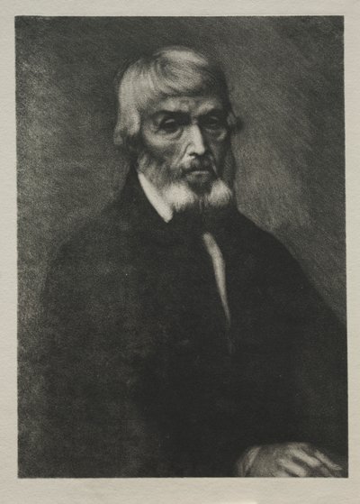 トーマス・カーライルの小さな肖像画 作： Alphonse Legros
