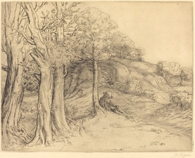 孤独孤独風景。 作： Alphonse Legros