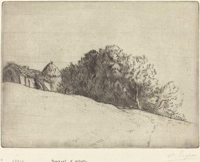 木のブーケダルブルのスタンド。 作： Alphonse Legros