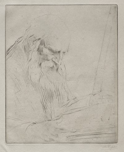 読書する男性の研究 作： Alphonse Legros