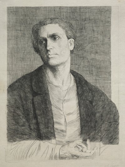 男の頭の研究 作： Alphonse Legros