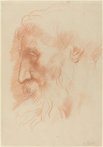 男の頭の研究 [直腸]。 作： Alphonse Legros