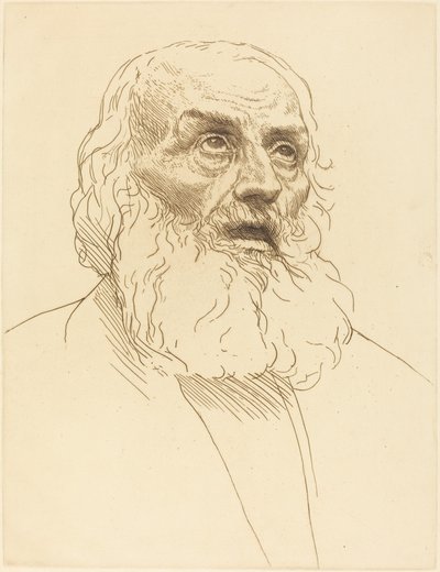 老人エチュード・ド・ヴィイヤールの研究. 作： Alphonse Legros