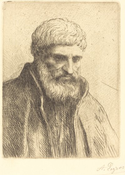 老人エチュード・ド・ヴィイヤールの研究. 作： Alphonse Legros