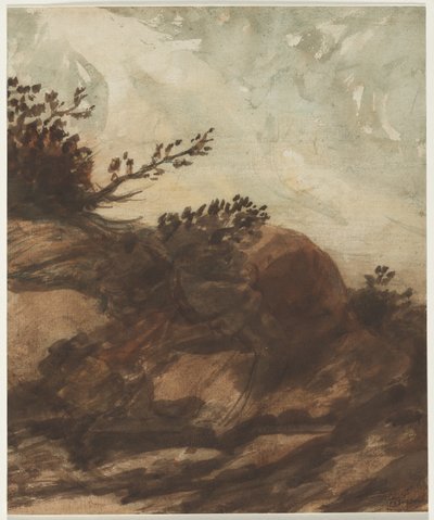 丘の上に沈む夕日、最後の1800年代。 作： Alphonse Legros