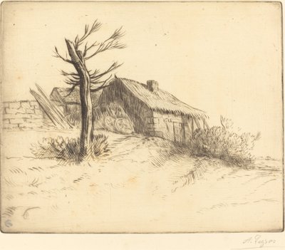 茅葺きコテージ Chaumiere 作： Alphonse Legros