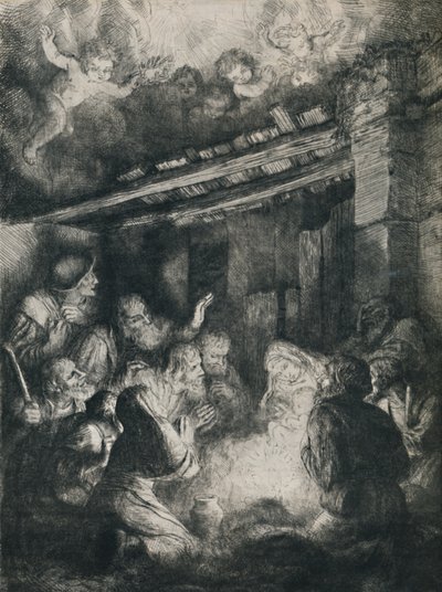 羊飼いの礼拝、1922年。 作： Alphonse Legros