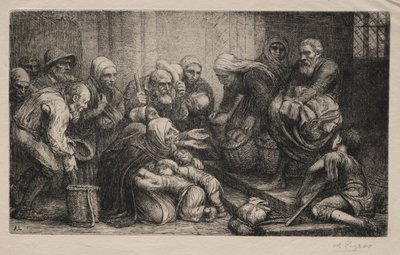 ブルージュの乞食 作： Alphonse Legros