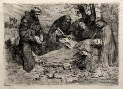 聖フランシスコの死 作： Alphonse Legros