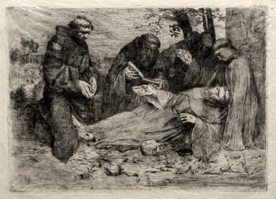 聖フランシスの死。 作： Alphonse Legros