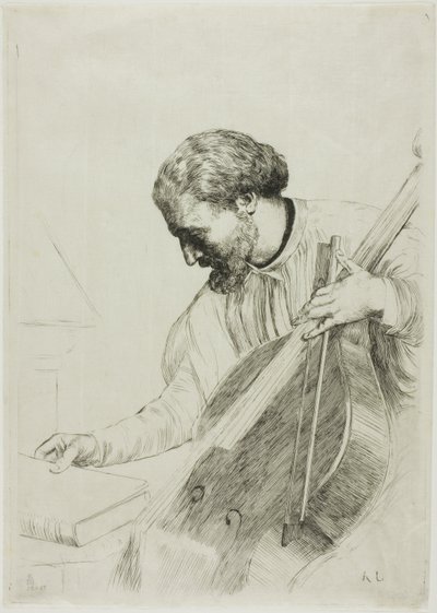 コントラバス奏者 作： Alphonse Legros