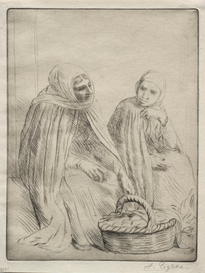 卵商人の最初のプレート。 作： Alphonse Legros