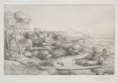 歩道橋ラパセレル。 作： Alphonse Legros