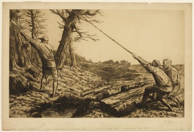 木こり、二皿目 作： Alphonse Legros