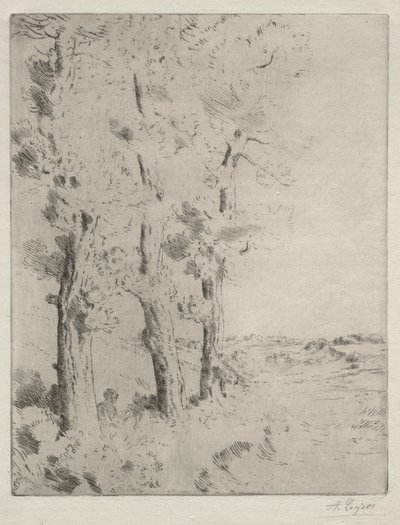 読者：木の下での講義c。 1882年。 作： Alphonse Legros