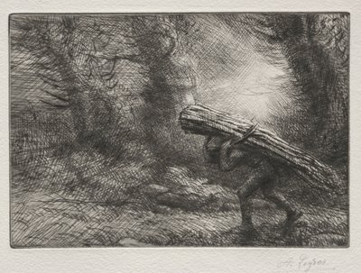 コテージへの復帰。 作： Alphonse Legros