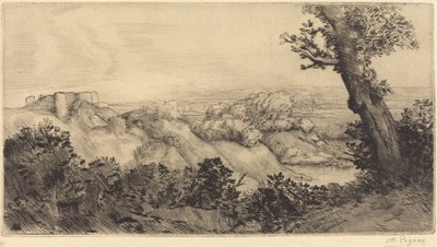 丘の頂上 作： Alphonse Legros