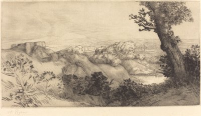 丘の頂上 作： Alphonse Legros