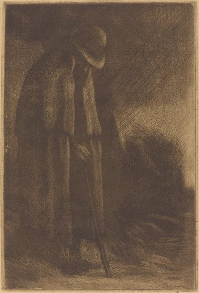 避難する旅行者 作： Alphonse Legros