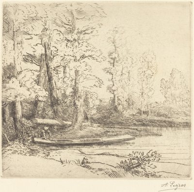 ウォーターズ エッジの木々 作： Alphonse Legros