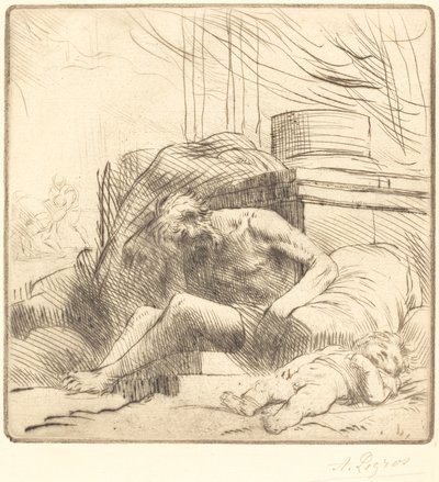 火事の犠牲者 火事の犠牲者。 作： Alphonse Legros