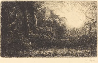 シャトーの眺め (Chateau de Poillet) 作： Alphonse Legros