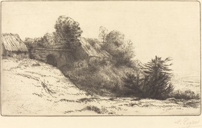 農場の眺め、2 枚目のプレート 祝福された者の農場。 作： Alphonse Legros